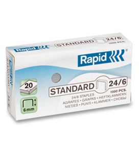 Grapas 24/6 galvanizadas standard caja 1000uds rapid 2485560
