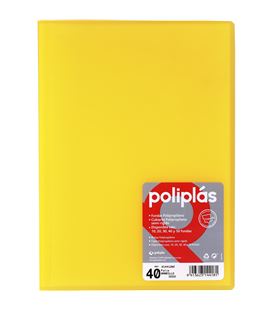 Carpeta 40 fundas fº amarilla translucida poliplas grafoplas 01441260 - 01441260