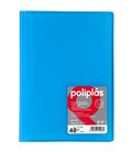 Carpeta 40 fundas fº azul traslucido poliplas grafoplas 01441230