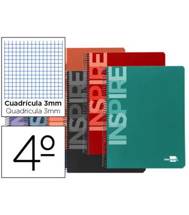 Cuaderno 4º 3x3 80h 60grs tapa dura color liderpapel 32870 - 32870