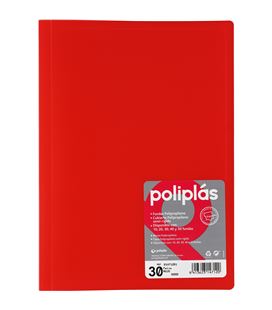 Carpeta 30 fundas fº rojo translucidos poliplas grafoplas 01471251