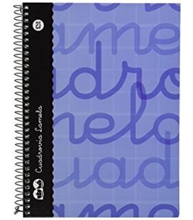 Cuaderno fº 2,5mm 80h 70g tapa dura azul lamela 7fte002a