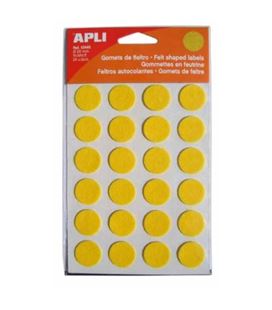 Gomet fieltro circulo grande 20mm amarillo 1h apli 12445 - 12445