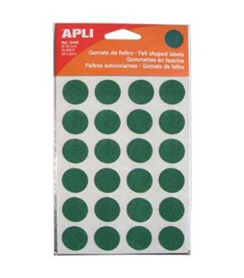 Gomet fieltro circulo grande 20mm verde 1h apli 12448