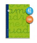 Cuaderno fº 4mm 80h 70g t.dura verde lamela 7fte004v