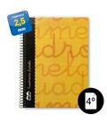 Cuaderno 4º 2,5mm 80h 70g tapa dura naranja lamela 7cte002n