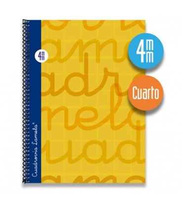 Cuaderno 4º 4mm 80h 70g t.dura naranja lamela 7cte004n - 7CTE004N