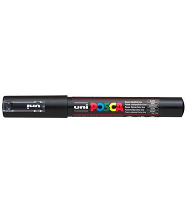 Rotulador permanente 1mm negro "24" pc-1m posca uni 654057 - PC1M NEGRO