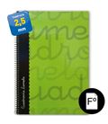 Cuaderno fº 2,5mm 80h 70g t.dura verde lamela 7fte002v 53735 - 7FTE002V