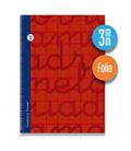 Cuaderno fº 3mm 80h 70g tapa dura rojo lamela 7fte003r 537300 - 7FTE003R