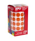 Gomet rollo circulo mediano 15mm naranja apli 11483