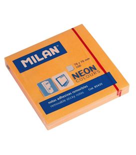 Nota adhesiva posit 75x75 80h naranja brillante milan 85435 - 85435