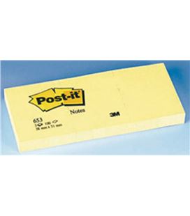 Notas adhesivas 38x51 100h amarillo reciclado.3 post-it 653-1