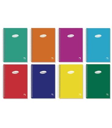 Cuaderno espiral 16º 4x4 80h 60grs tapa color serie pacsa 16437 - 16437