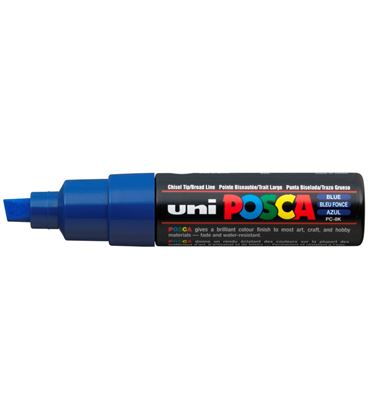 Rotulador permanente 8mm azul pc-8k posca uni 916469 - PC8K AZUL