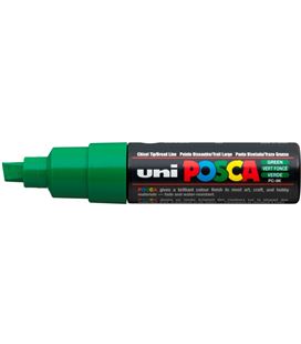 Rotulador permanente 8mm verde pc-8k posca uni 916483