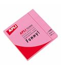 Nota adhesiva posit 75x75 100h rosa brillante apli 11898 - 11898