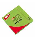 Nota adhesiva posit 75x75 100h verde brillante apli 11899 - 11899