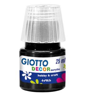 Pintura acrilica 25ml negra decor acrylic giotto 538124