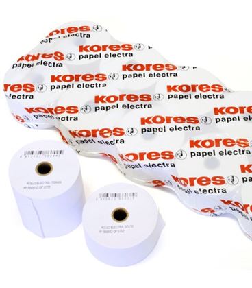 Papel electra rollo 57mmx65mts 10 unidades kores grafoplas 66606500 - 66606500