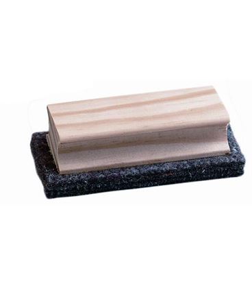 Borrador pizarra pequeño fieltro empuñadura madera 4x11x1,5 faibo - 113198