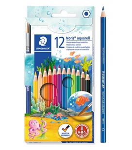 Pintura madera acuarelables c.12 uds + pincel staedtler 144 10nc1212 - 144 10NC12