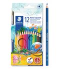 Pintura madera acuarelables c.12 uds + pincel staedtler 144 10nc1213 - 144 10NC12