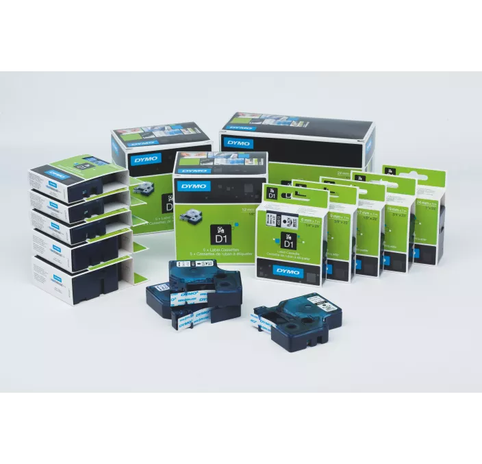 CINTA DYMO D1 6MMX7M NEGRO/AMARILLO ESSELTE 43618