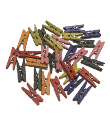 Pinzas de madera pack 30 colores pequeñas fixo kids 68005900 - 112106