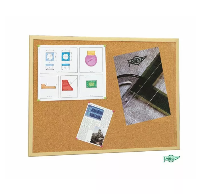 TABLERO CORCHO 40X60CM MARCO MADERA PINO ECONOMICO FAIBO 607-2