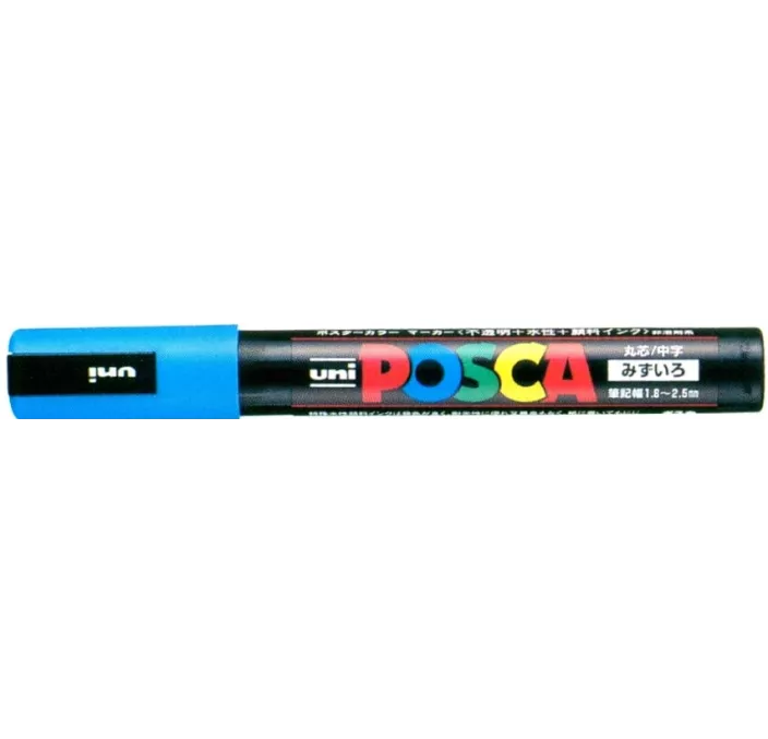 ROTULADOR PERMANENTE 2,5MM AZUL CLARO "8" PC-5M POSCA UNI 916209