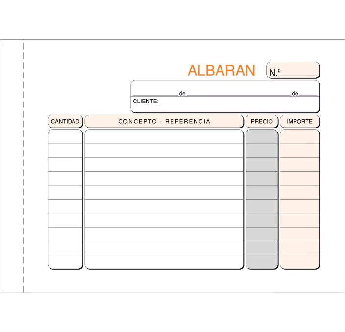 TALONARIO ALBARAN 8º APAISADO ORIGINAL+COPIA LOAN T-123 621237