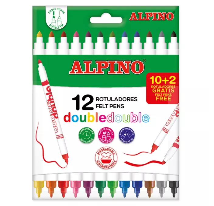ROTULADOR ESCOLAR DOBLE C.10+2 ALPINO AR002013N 449430
