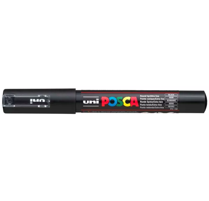 ROTULADOR PERMANENTE 1MM NEGRO "24" PC-1M POSCA UNI 654057