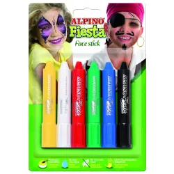 PINTURA CERA MAQUILLAJE SURT.6 FACE STICK ALPINO DL000014