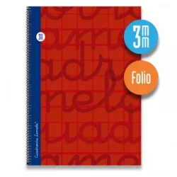 CUADERNO Fº 3MM 80H 70G TAPA DURA ROJO LAMELA 7FTE003R 537300