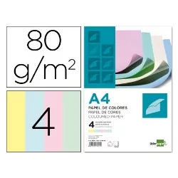 PAPEL A4 100H COLOR PASTEL SURTIDO PC53 LIDERPAPEL 28242