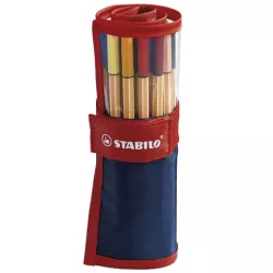 ROTULADOR 04 PUNTA FIBRA ESTUCHE TELA SURT 25U POINT STABILO 8825-021