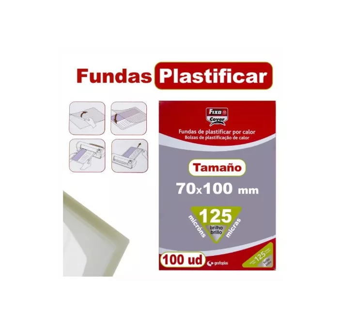 BOLSA PLASTIFICA. 70MMX110MM 125 MICRAS C.100 GRAFO. 1021600
