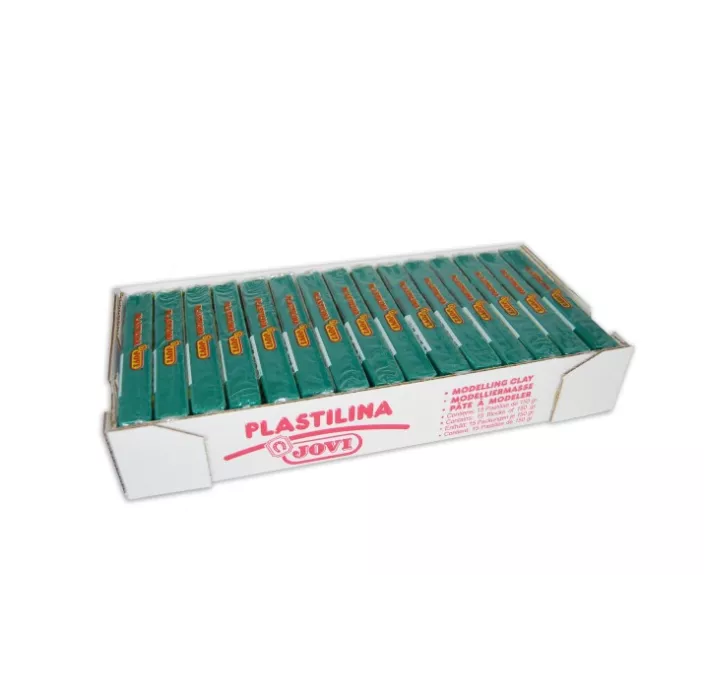 PLASTILINA 150 GRS VERDE OSCURO JOVI 71/11