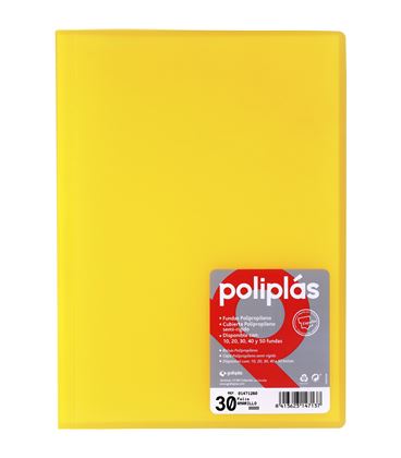 Carpeta 30 fundas fº amarillo translucido poliplas grafoplas 01471260 - 01471260