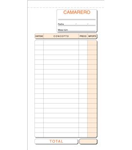 Talonario camarero 210mmx110mm original+copia loan t-100 - T100