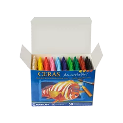 PINTURA CERA BLANDA ACUARELABLE MANLEY C.50 (5X10 COLORES) ALPINO MNQ00450