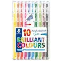 ROTULADOR TRIPLUS BRILLIANT COLOURS 10U. STAEDTLER 338 SB10