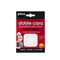 PIEZA ADHESIVA TRNSPARENTES ULTRA TACK 30MMX34MM PLICO 13307 133890