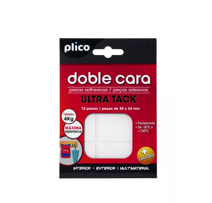PIEZA ADHESIVA TRNSPARENTES ULTRA TACK 30MMX34MM PLICO 13307 133890