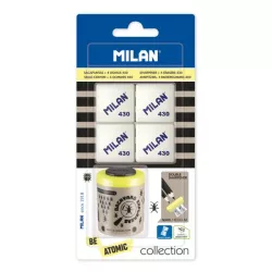 SACAPUNTAS DEPOSITO BE ATOMIC SURTIDO + 4 GOMAS 430 MILAN BYM10273BTM