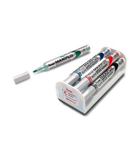 Rotulador pizarra blanca + borrador pack.4 maxiflo pentel mwl5s-4n - MWL5S-4NSR