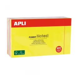 CUBO NOTAS ADHESIVA 125X75MM COLORES BRILLANTE APLI 13438