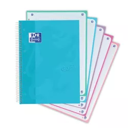 CUADERNO ESPIRAL A4 5X5 120H 90G MICROPER. TDURA TENDENCIA OXFORD 400133562